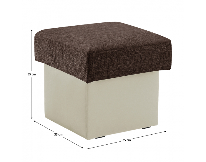 Taburetka T1 - hnedá / béžová