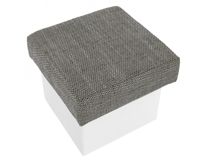 Taburetka T1 - sivá (Berlin 01) / biela (Soft 17)