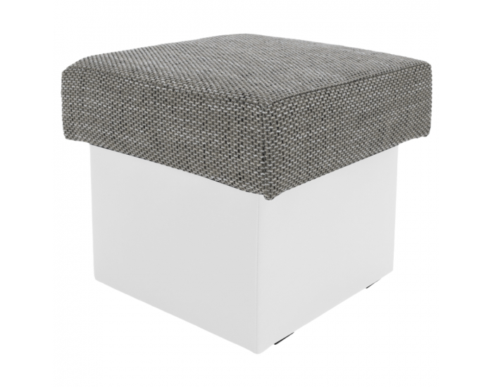 Taburetka T1 - sivá (Berlin 01) / biela (Soft 17)