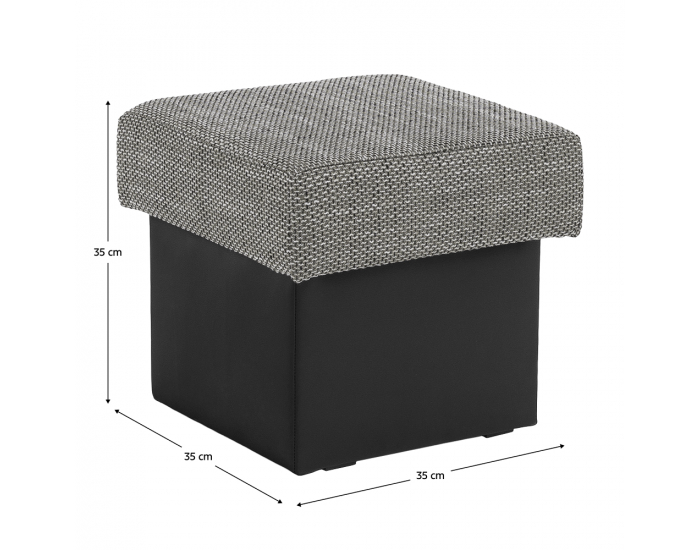 Taburetka T1 - sivá / čierna