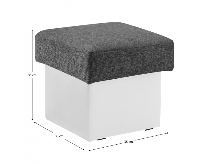 Taburetka T1 - sivá (Sawana 05) / biela (Soft 17)