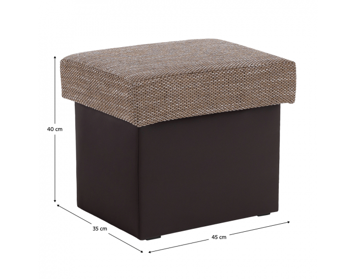 Taburetka T2 - cappuccino / tmavohnedá