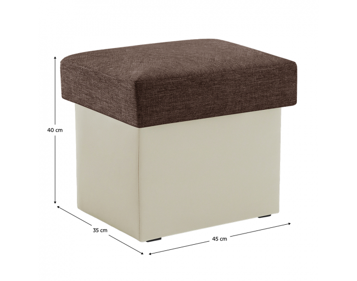 Taburetka T2 - hnedá / béžová