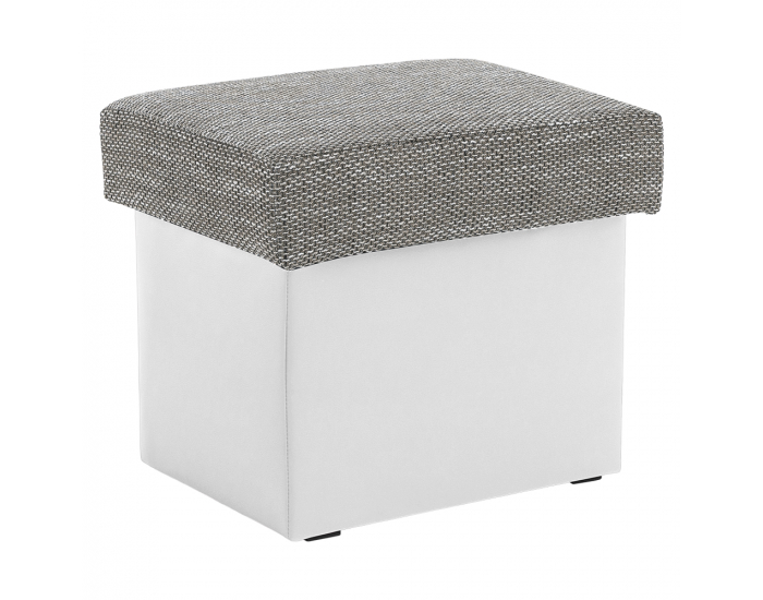 Taburetka T2 - sivá (Berlin 01) / biela (Soft 17)