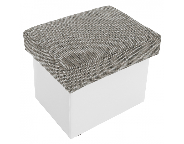 Taburetka T2 - sivá (Berlin 01) / biela (Soft 17)