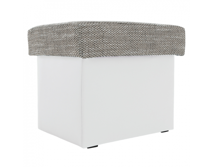 Taburetka T2 - sivá (Berlin 01) / biela (Soft 17)