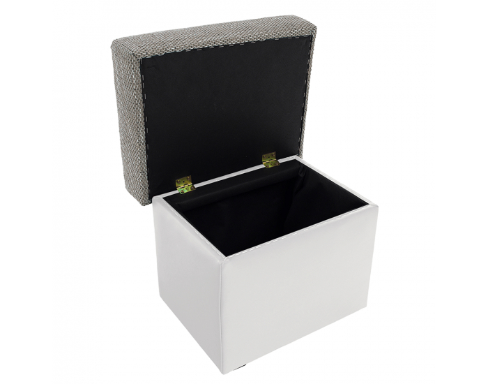 Taburetka T2 - sivá (Berlin 01) / biela (Soft 17)