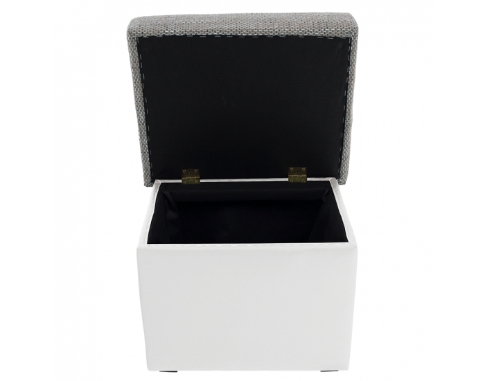 Taburetka T2 - sivá (Berlin 01) / biela (Soft 17)