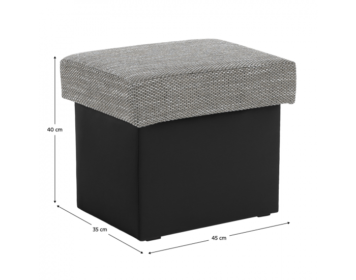 Taburetka T2 - sivá / čierna