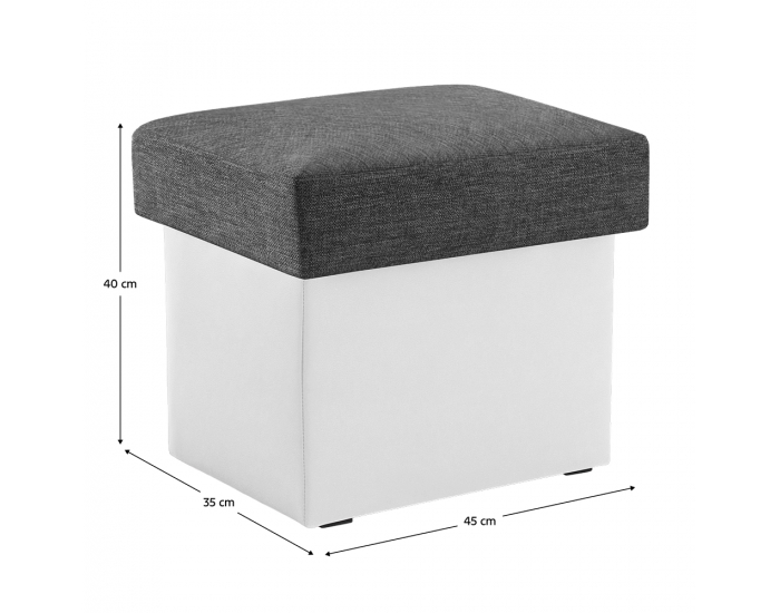 Taburetka T2 - sivá (Sawana 05) / biela (Soft 17)