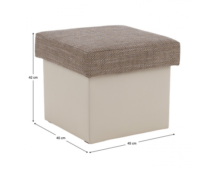 Taburetka T3 - cappuccino / béžová