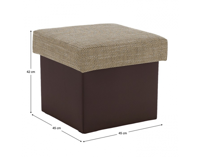 Taburetka T3 - cappuccino / tmavohnedá