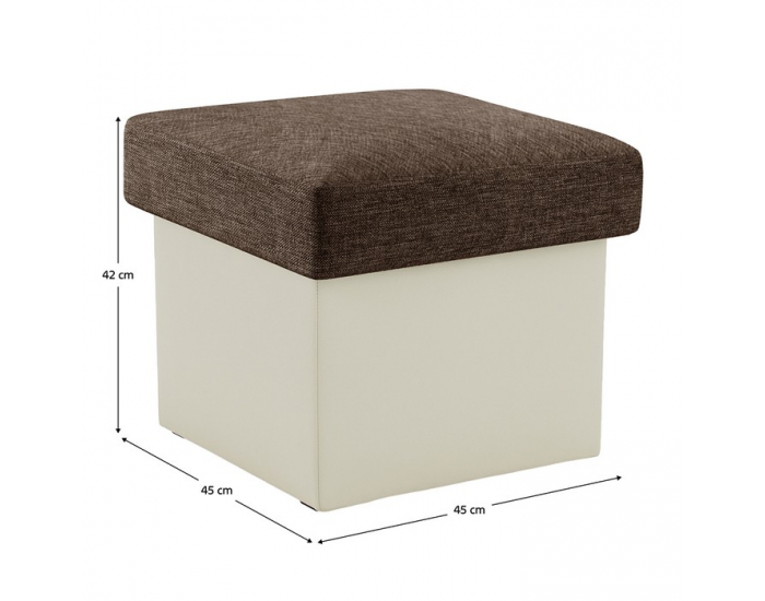 Taburetka T3 - hnedá / béžová