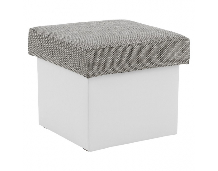 Taburetka T3 - sivá (Berlin 01) / biela (Soft 17)