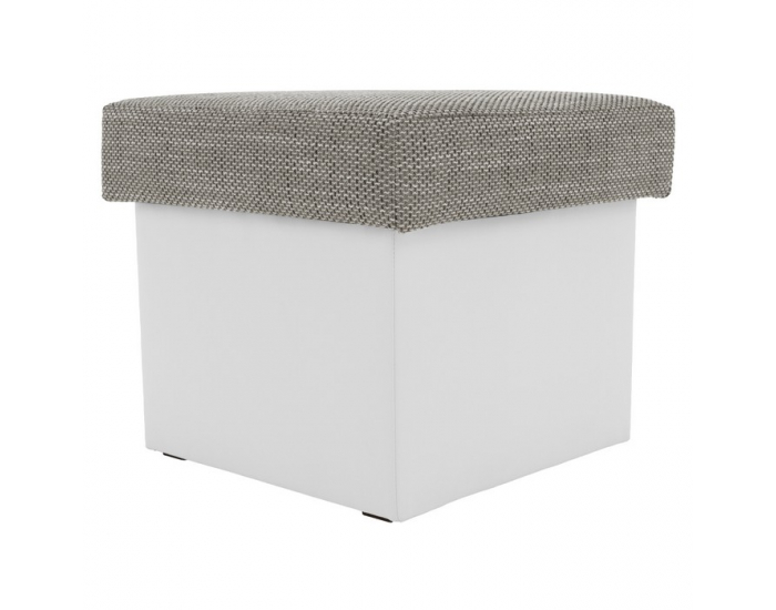 Taburetka T3 - sivá (Berlin 01) / biela (Soft 17)