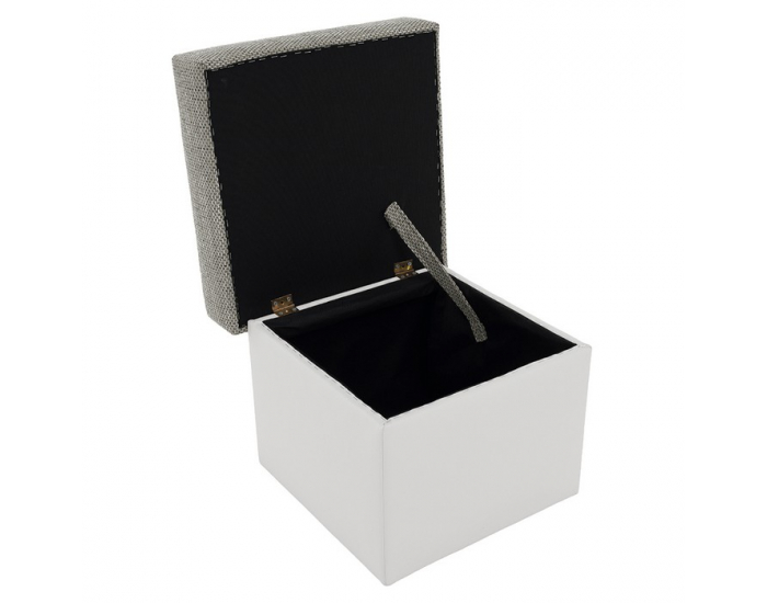 Taburetka T3 - sivá (Berlin 01) / biela (Soft 17)