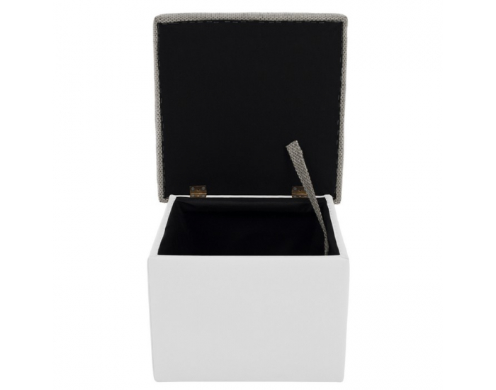 Taburetka T3 - sivá (Berlin 01) / biela (Soft 17)