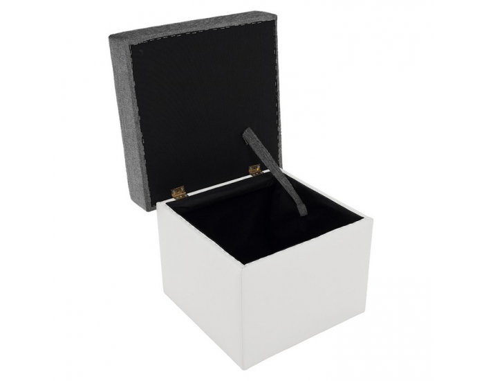 Taburetka T3 - sivá (Sawana 05) / biela (Soft 17)