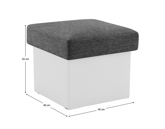 Taburetka T3 - sivá (Sawana 05) / biela (Soft 17)