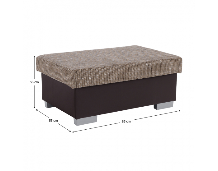 Taburetka T4 - cappuccino / tmavohnedá