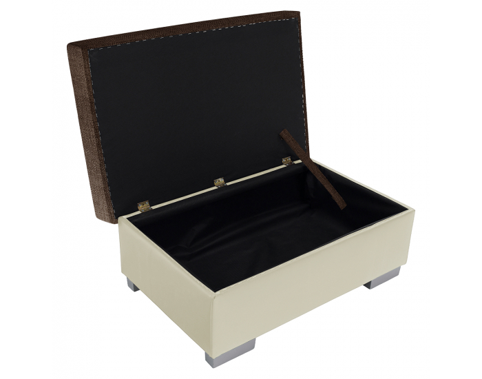 Taburetka T4 - hnedá / béžová