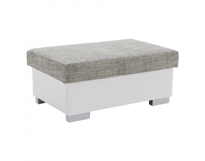 Taburetka T4 - sivá (Berlin 01) / biela (Soft 17)