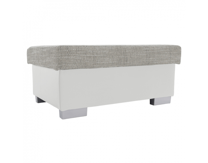 Taburetka T4 - sivá (Berlin 01) / biela (Soft 17)