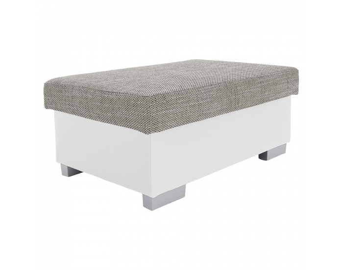 Taburetka T4 - sivá (Berlin 01) / biela (Soft 17)