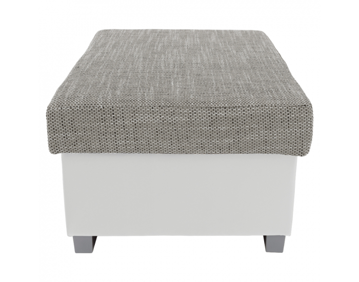 Taburetka T4 - sivá (Berlin 01) / biela (Soft 17)