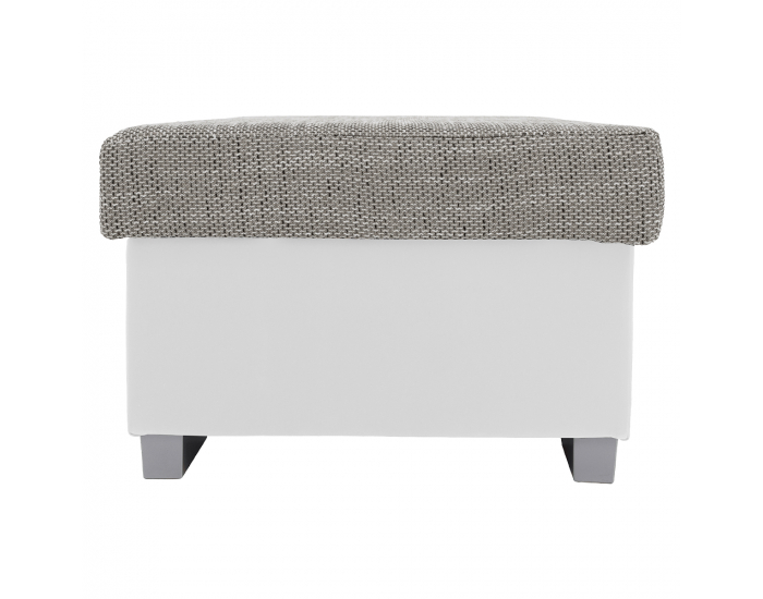 Taburetka T4 - sivá (Berlin 01) / biela (Soft 17)