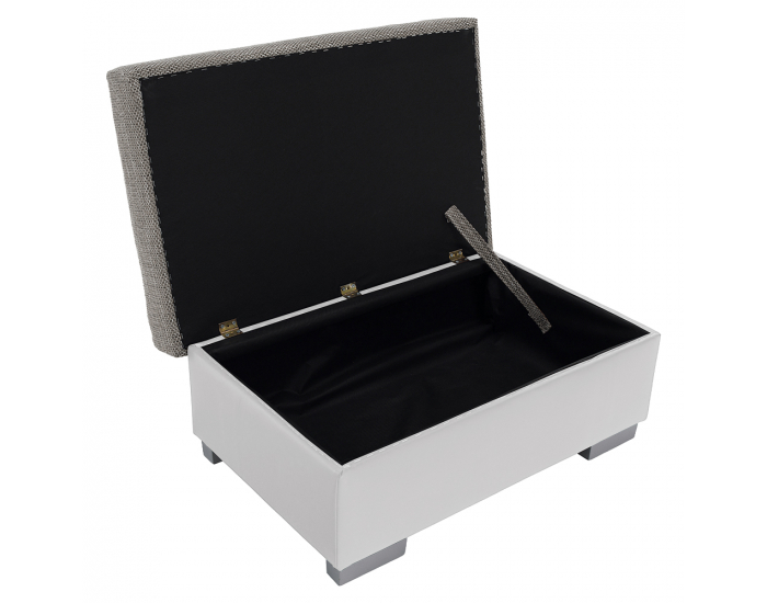 Taburetka T4 - sivá (Berlin 01) / biela (Soft 17)