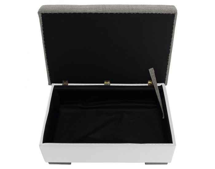 Taburetka T4 - sivá (Berlin 01) / biela (Soft 17)