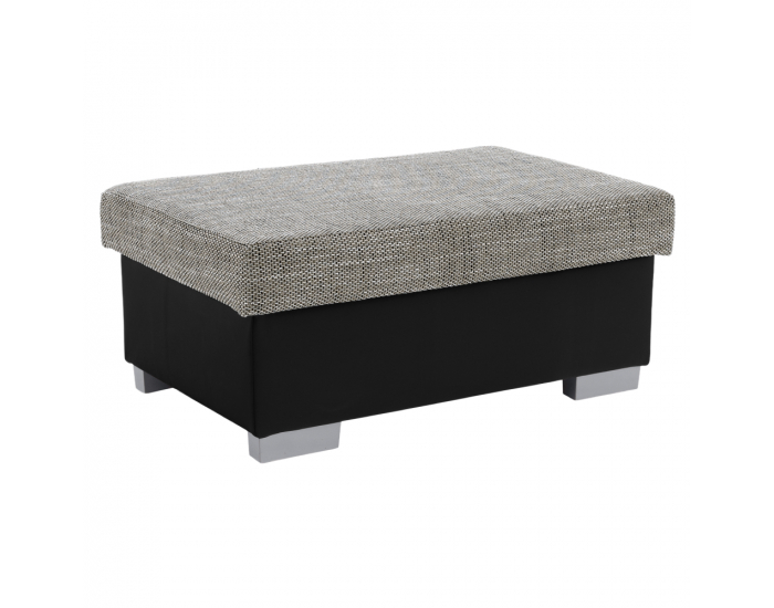 Taburetka T4 - sivá (Berlin 01) / čierna (Soft 11)