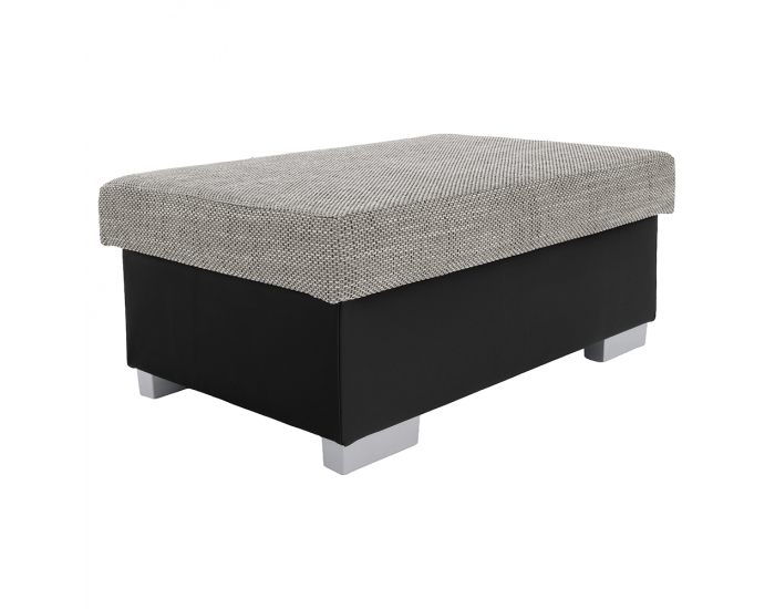 Taburetka T4 - sivá (Berlin 01) / čierna (Soft 11)