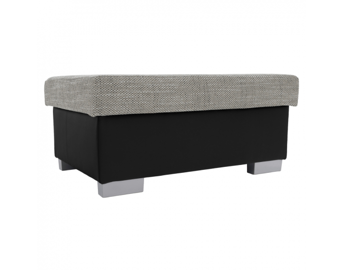 Taburetka T4 - sivá (Berlin 01) / čierna (Soft 11)