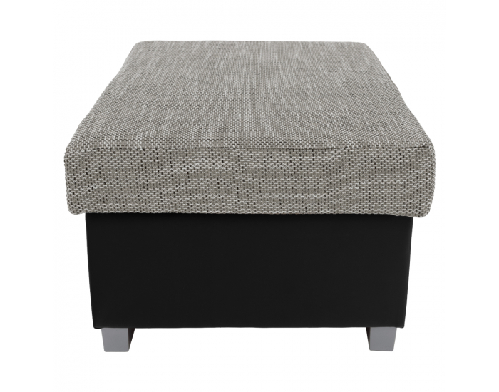 Taburetka T4 - sivá (Berlin 01) / čierna (Soft 11)