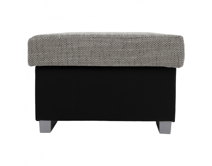 Taburetka T4 - sivá (Berlin 01) / čierna (Soft 11)