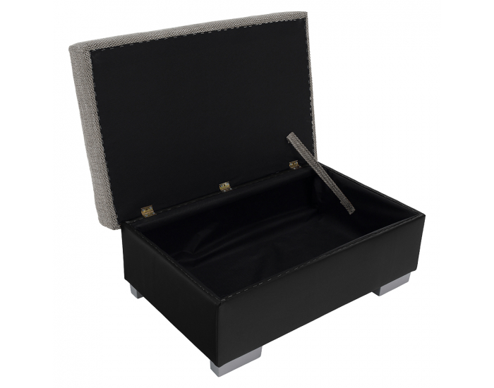 Taburetka T4 - sivá (Berlin 01) / čierna (Soft 11)