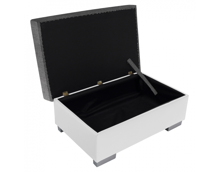 Taburetka T4 - sivá (Sawana 05) / biela (Soft 17)