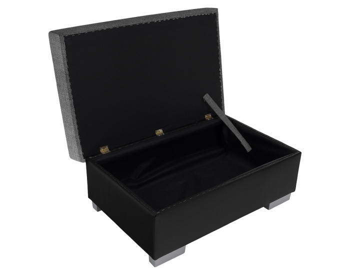 Taburetka T4 - sivá (Sawana 05) / čierna (Soft 11)