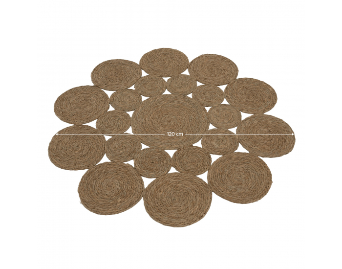 Okrúhly koberec Taban 120 cm - prírodná