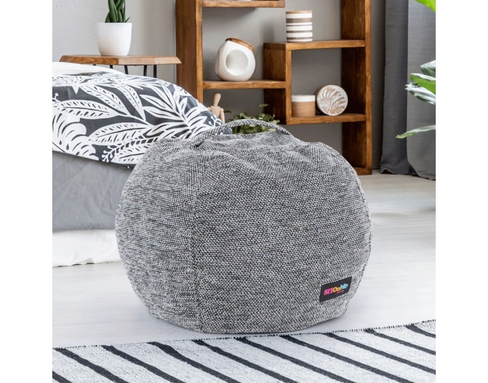 Taburetka (sedací vak) Hanord - čierna / biela