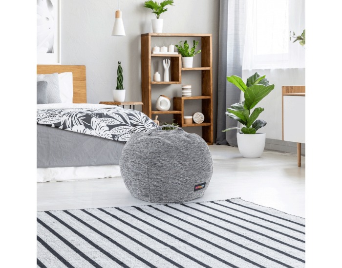 Taburetka (sedací vak) Hanord - čierna / biela