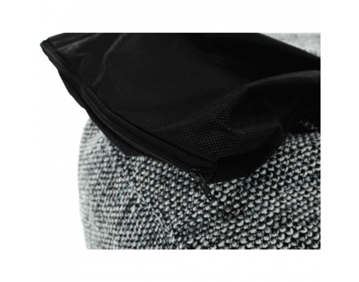 Taburetka (sedací vak) Hanord - čierna / biela