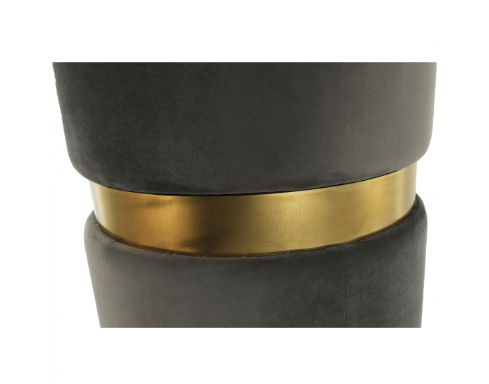 Taburetka Vizel - sivohnedá / zlatá