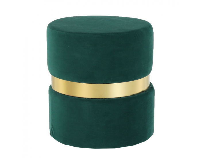 Taburetka Vizel - smaragdová / zlatá