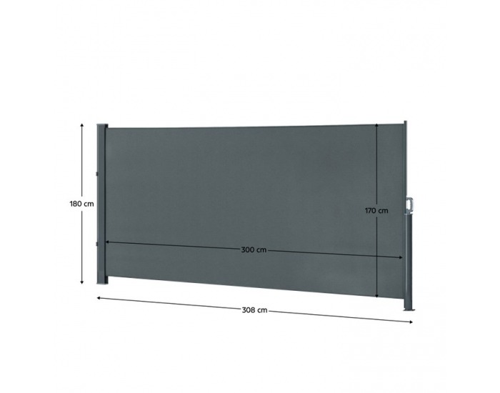 Bočná markíza Taksa New Typ 2 300x180 cm - antracit