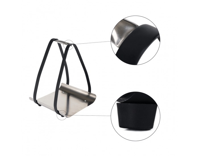 Kôš na drevo Tamilo - čierna / strieborná