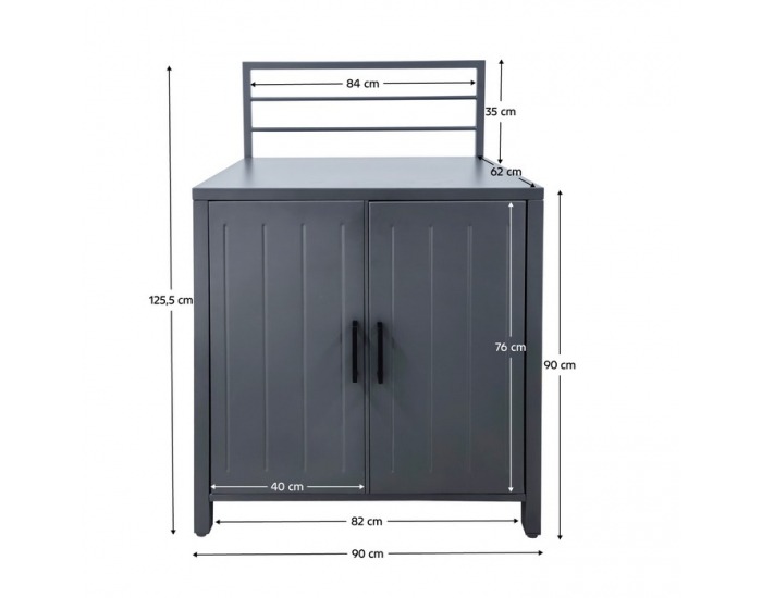 Záhradná kuchynský skrinka Tanita Typ 4 - sivá