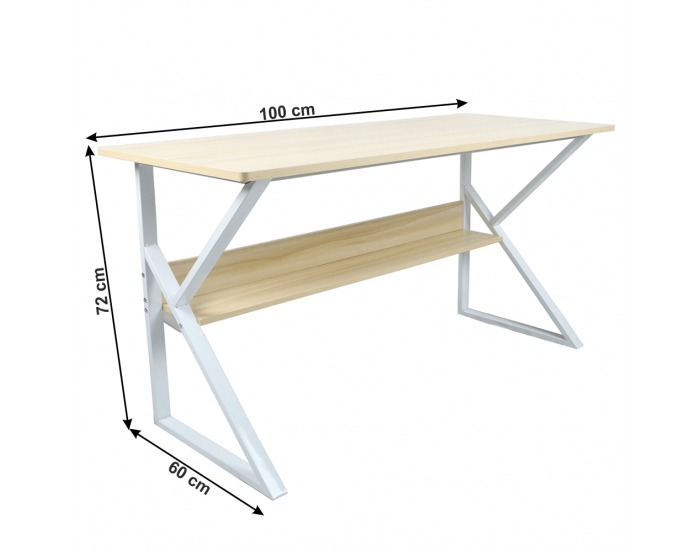 Písací stôl Tarcal 100 - dub / biela